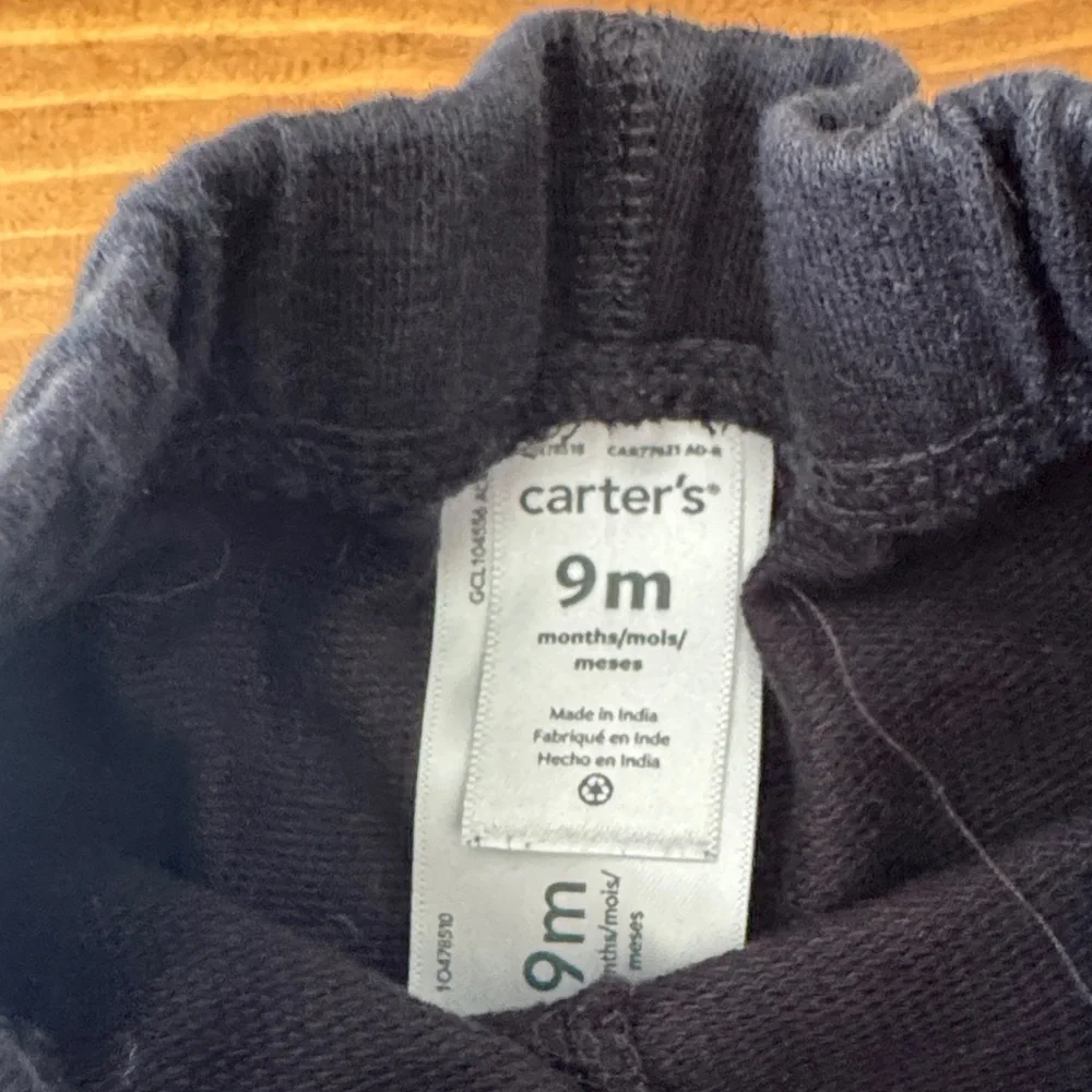 Carter's infant Black, Camo, Gray Construction Joggers Set‎